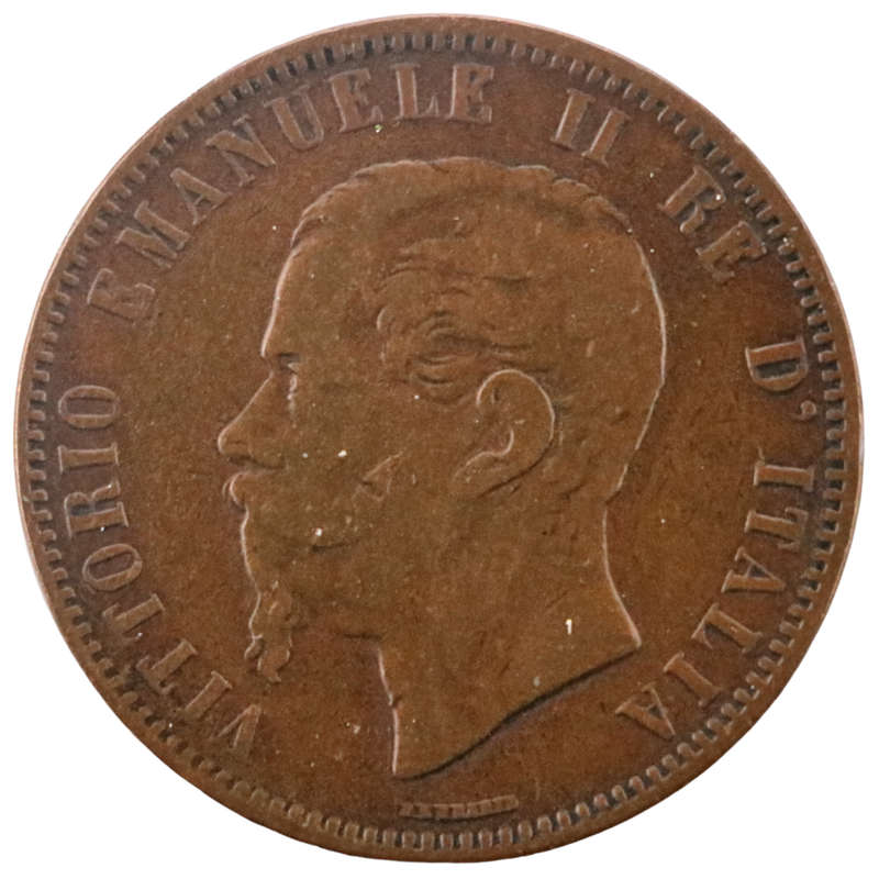 1866-N Naples Italy 10 Centimes