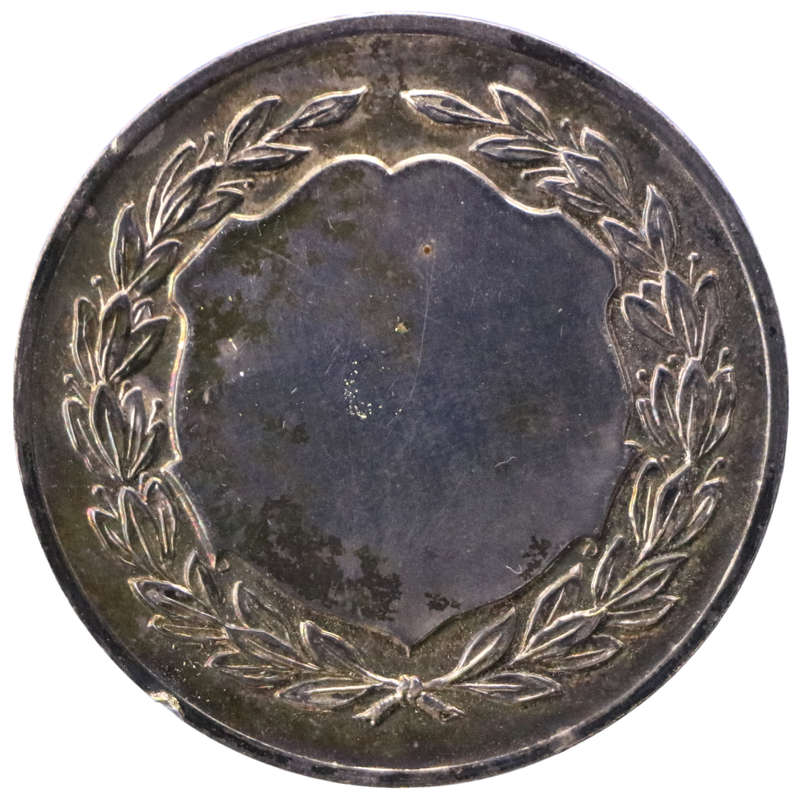Unissued Medallion, Silver Plated 53mm 47,5g, rim nick, 2 unknown holes on the rim