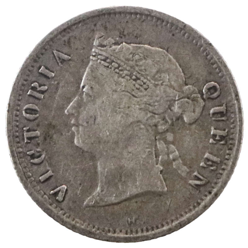1877-H Mauritius .800 Silver 10 Cent KM#10, 250k Minted