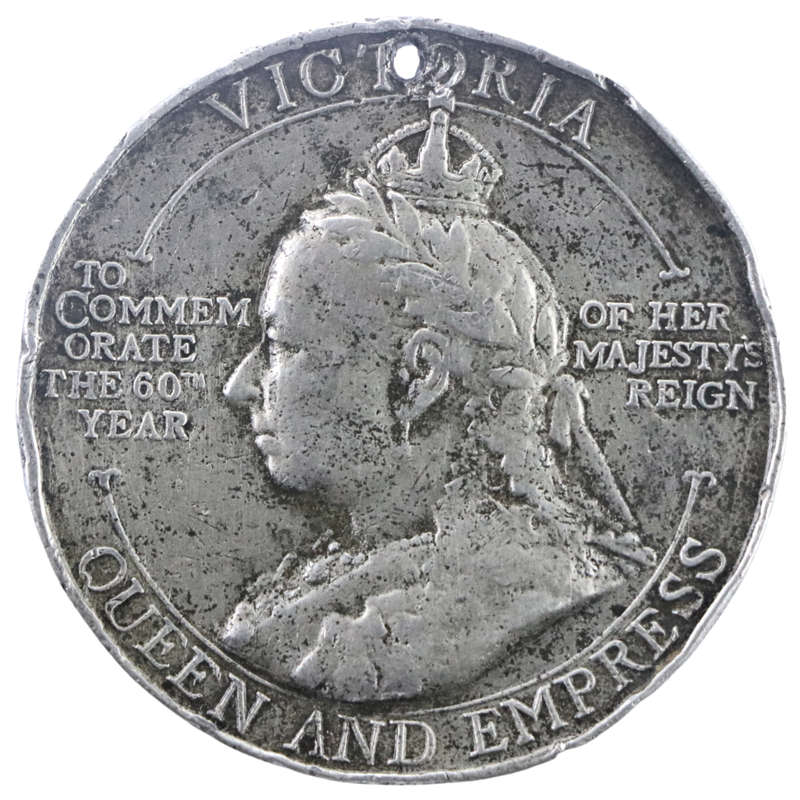 1897 United Kingdom Queen Victoria Diamond Jubilee / Winged Peace standing on Globe 60th year White