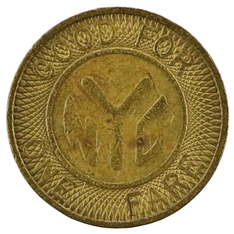 1980 United States, New York City Transit Token, 1 Fare