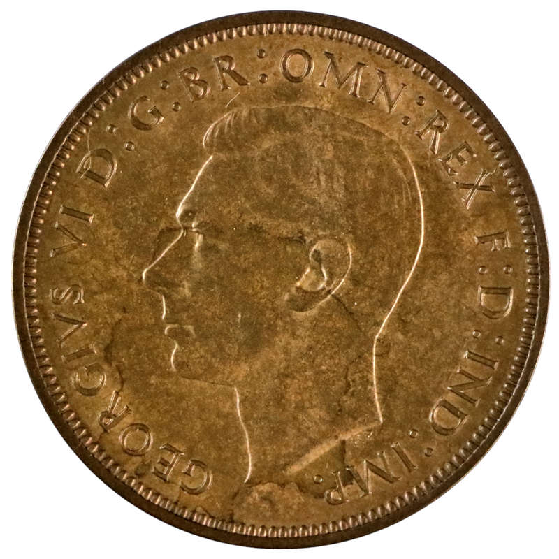1940 Great Britain 1 Penny, Variety Rev C + Obv 2, KM#845