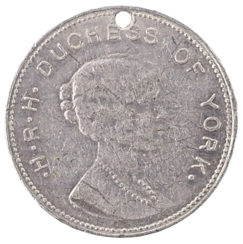 1923 United Kingdom Marriage of HRH The Duchess of York (The Queen Mother) Commemorative 26mm 1,3g A