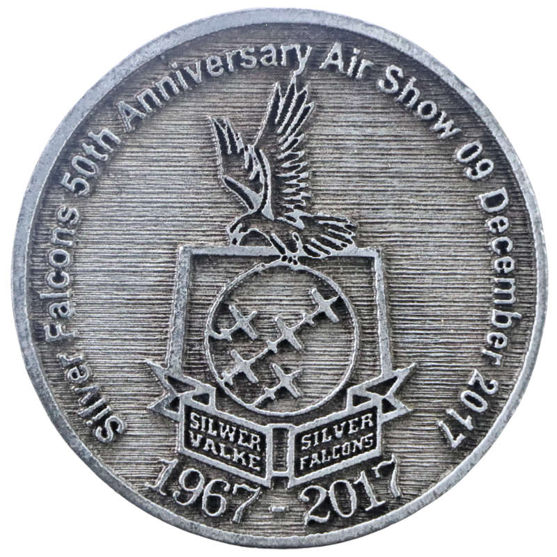 2017 Silver Falcons 50th Anniversary Air Show AFB Langebaanweg Key Ring 39mm
