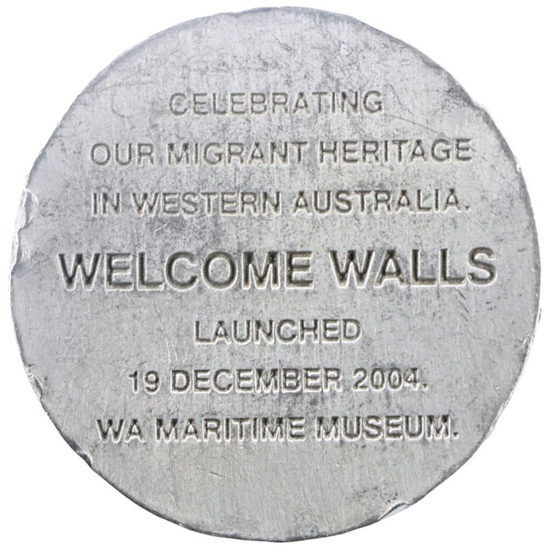 Western Australia Maritime Museum Migrant Heritage Medallion 48mm