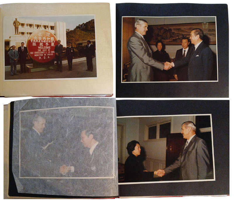 South Africa Minister of Law and Order/Police Louis le Grange Personal awards and photos:
