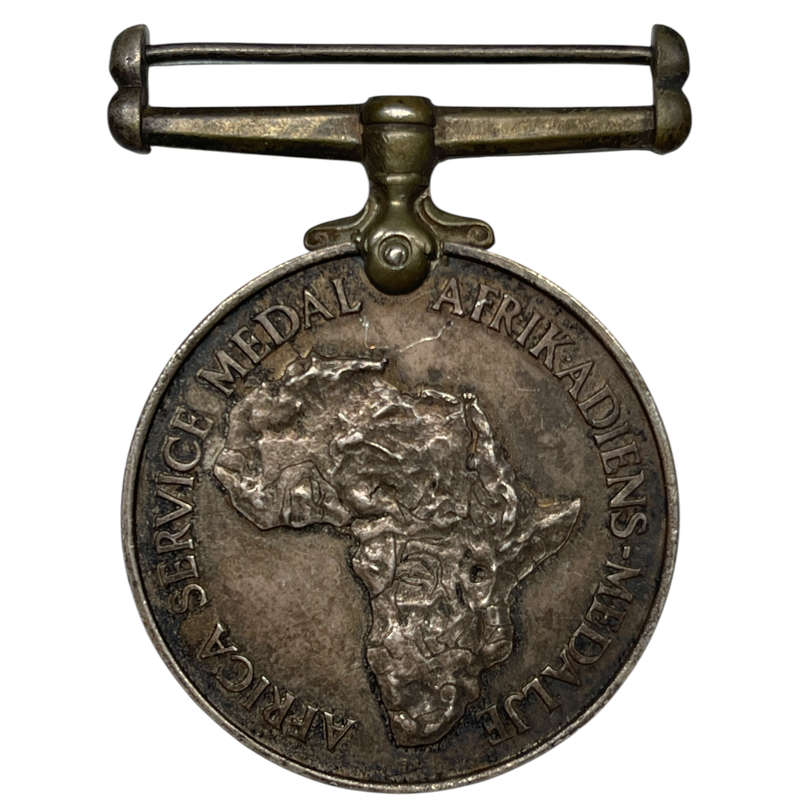 1943 African Full Size .925 Silver Service Medal without Ribbon, Rim numbered #208755 "M. M. Duncan"