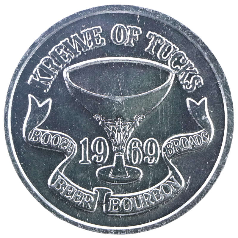 1969 United States New Orleans Mardi Gras Tucks Hits the Spot Aluminum Token