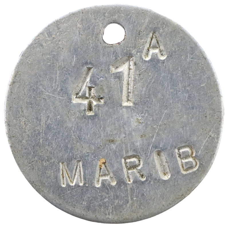 Unknown Personal Belongings/inventory Tag for 41-1 MARIB 32mm