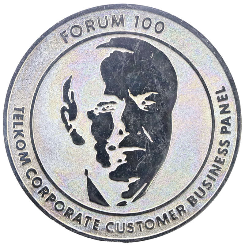 South Africa Telkom Forum 100, Telkom Corporate Customer Business Panel 50mm 48,1g Medallion