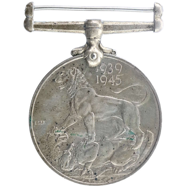 1939-1945 South Africa Full Size War Medal without Ribbon, Rim numbered #237894 "R. MICHELL" 36mm