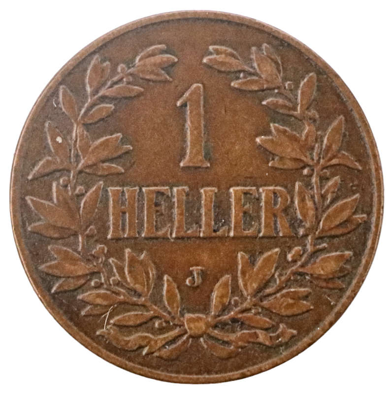 1907-J German East Africa 1 Heller KM#7