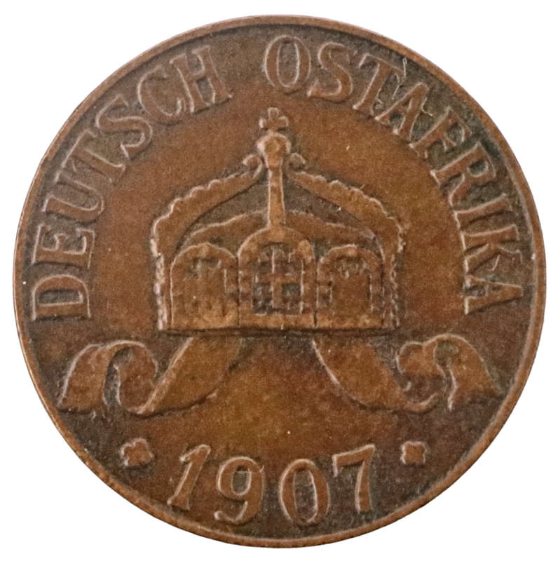 1907-J German East Africa 1 Heller KM#7