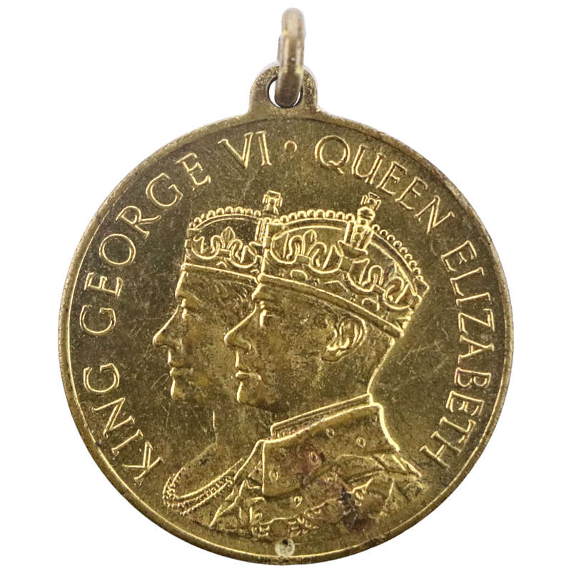 1947 Royal Visit of King George VI and Queen Elizabeth Gilded Medal