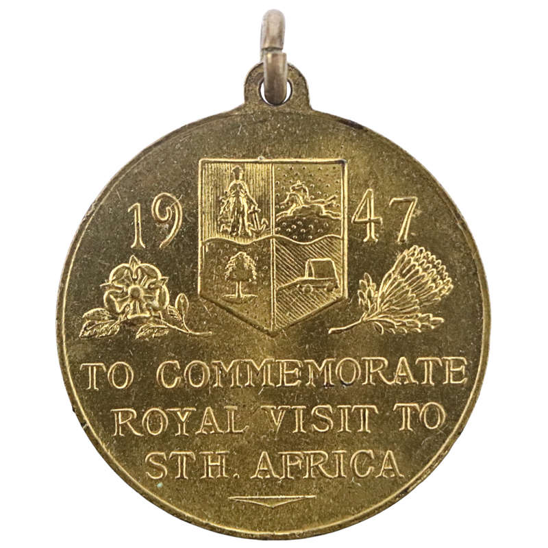 1947 Royal Visit of King George VI and Queen Elizabeth Gilded Medal