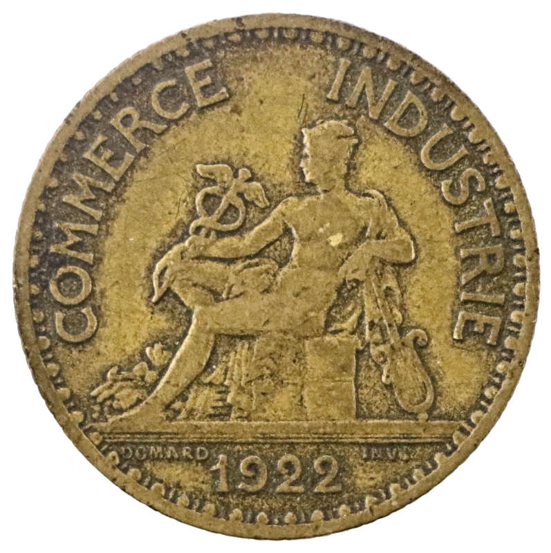 1922 France 1 Franc Chambers of Commerce KM#884