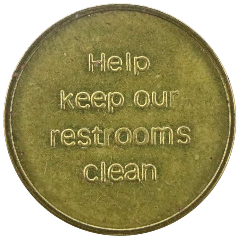 ND United States Indianapolis, Indiana Nik-O-Lok Restroom Copper Token 24mm 5,5g