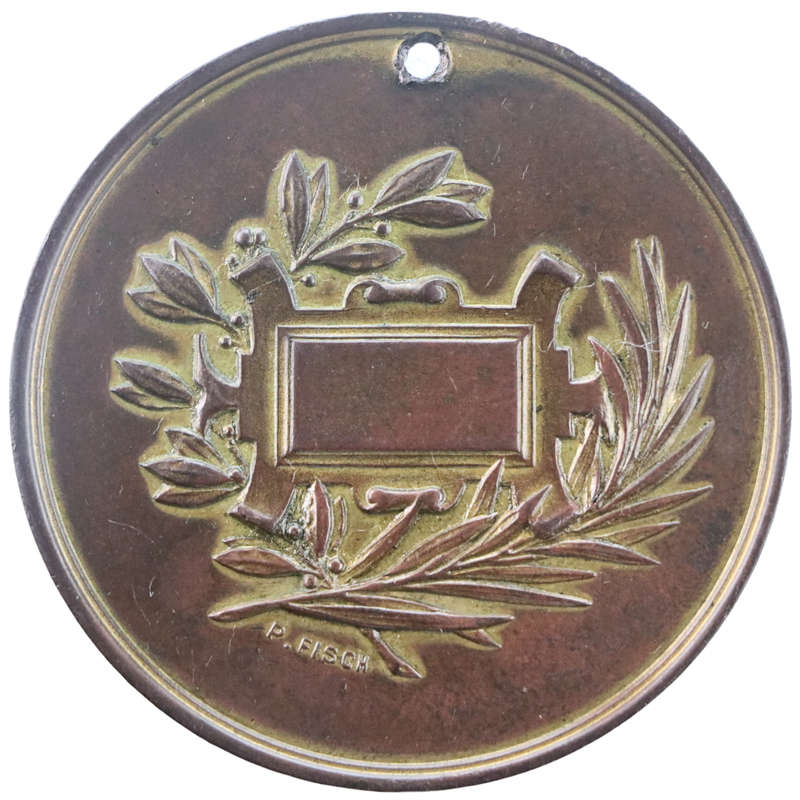 Early 1900's High Relief Un-Issued Medallion Minted by P. Fisch 48mm 38g