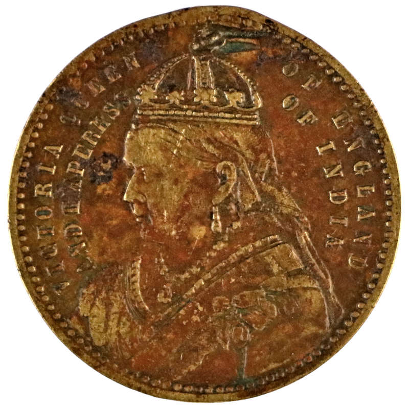 1887 Queen Victoria Golden Jubilee Brass 24,5mm 6,2g Medallion Laidlaw#0664