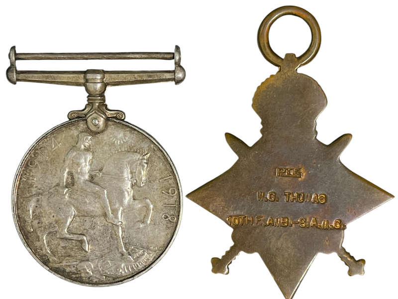 WW1 Medal Family lot: PTE W. G. Thomas