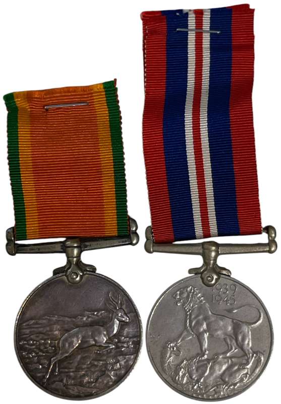 Pair of Medals awarded to J R Scott #119788, with Certificates and photos and Documents