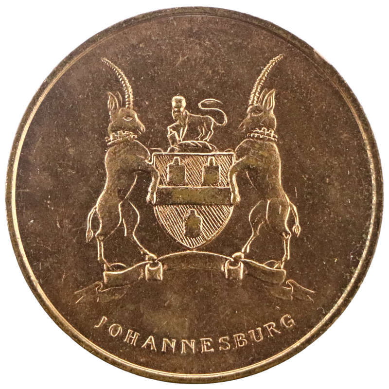 Pre-1994 Fifth Anniversary of Republic: Johannesburg Bronze Medallion
