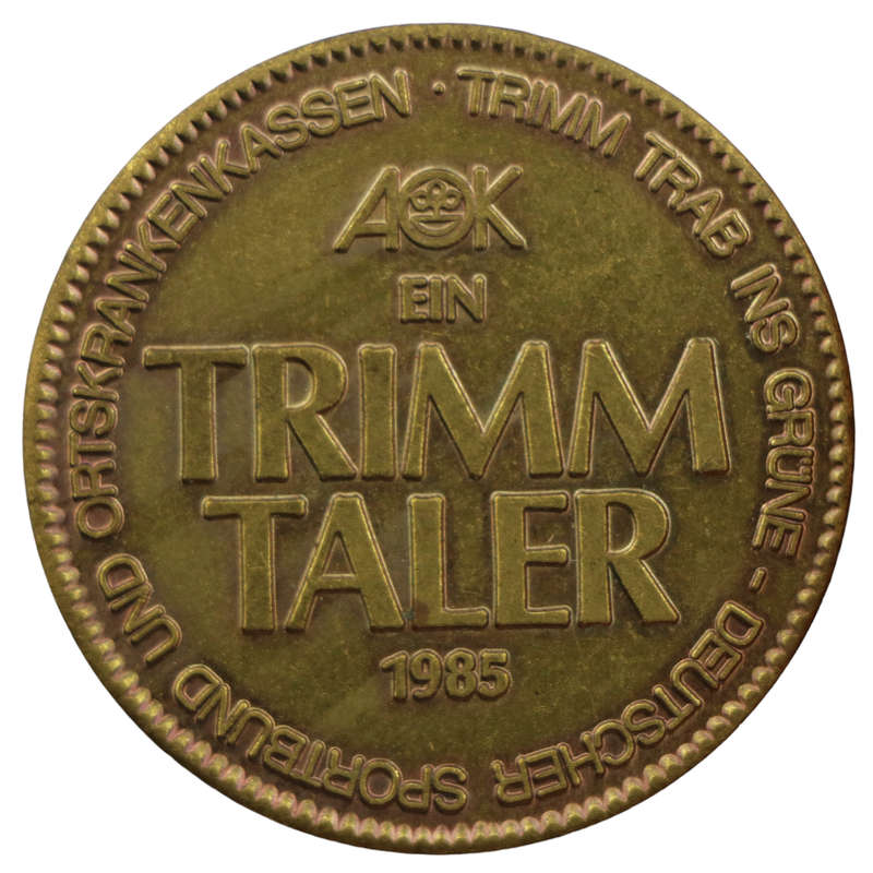 1985 German 1 Trimm Taler Advertising Medallion 41mm 24,1g