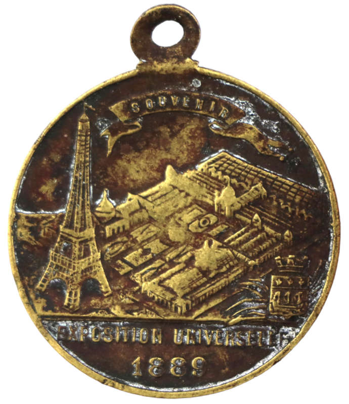 1889 France Paris Memorial of the World Exposition in Paris 100th anniversary of the Bastille 27mm 4