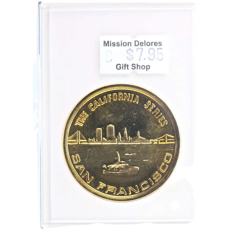 The California Series San Francisco Mission Dolores Souvenir Medallion in original holder 25g 38mm