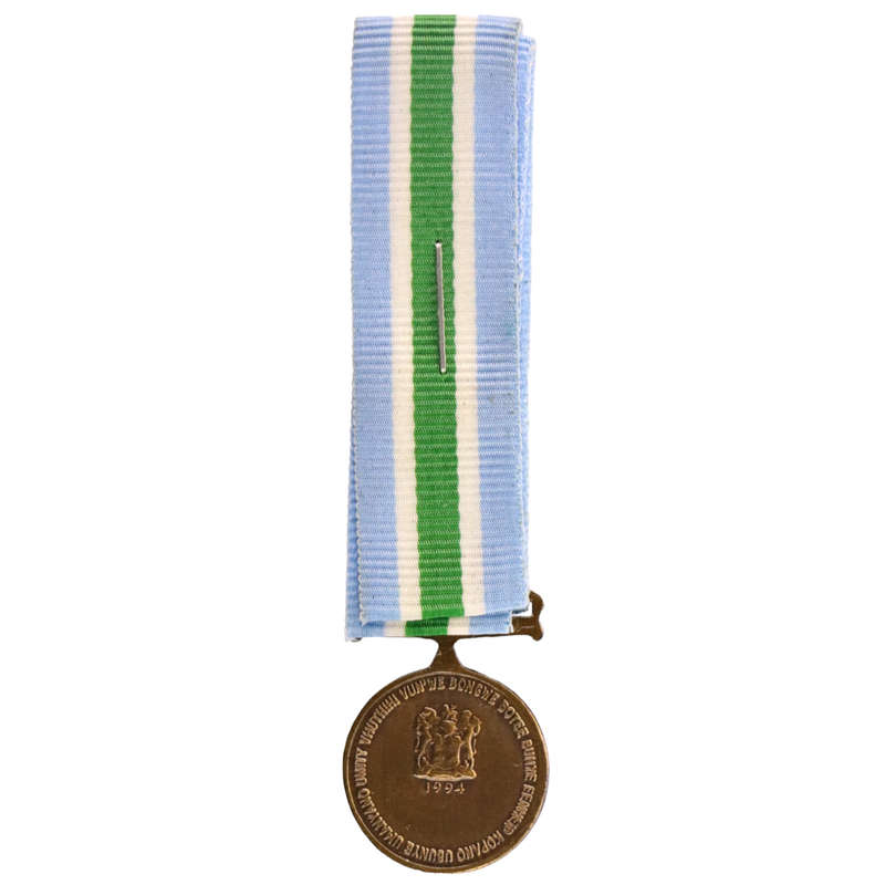 South Africa Miniature Unitas Commemorative Medal with Ribbon, un-numbered 20mm