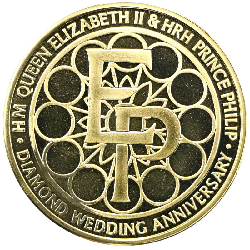 United Kingdom Windsor Castle Diamond Wedding Anniversary Proof Medallion 38mm