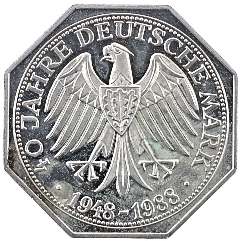 1988 German 40 Years Anniversary, Proof Silver plated copper-nickel Medallion