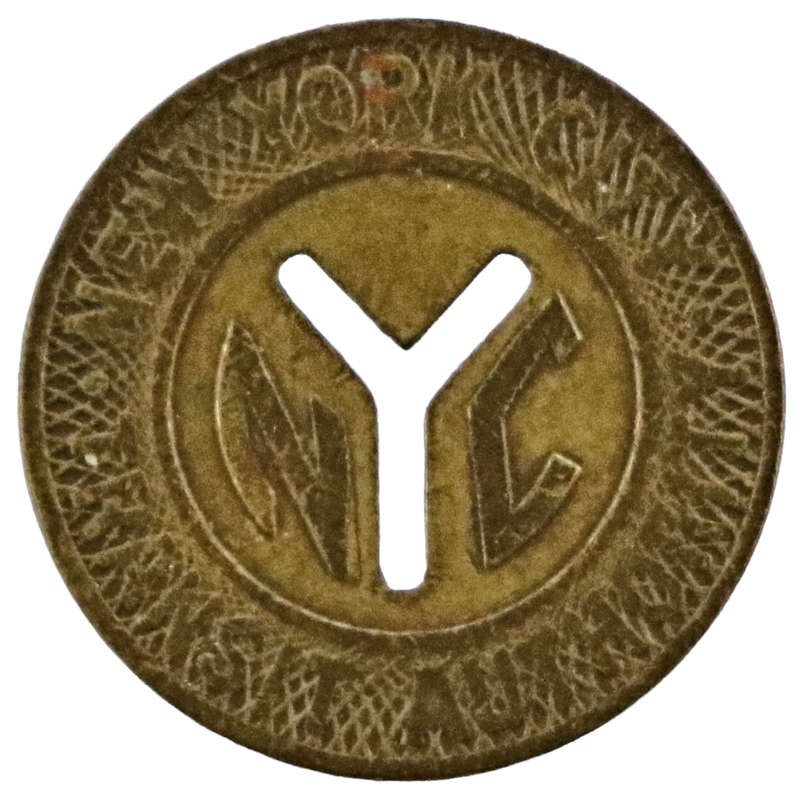 1970-1980 United States, New York City Transit Token, 1 Fare, Variety 2