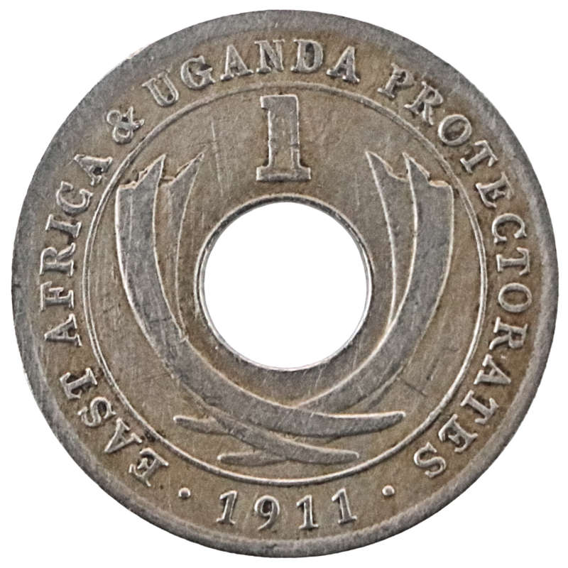 1911 East Africa and Uganda Protectorate 1 Cent KM#7