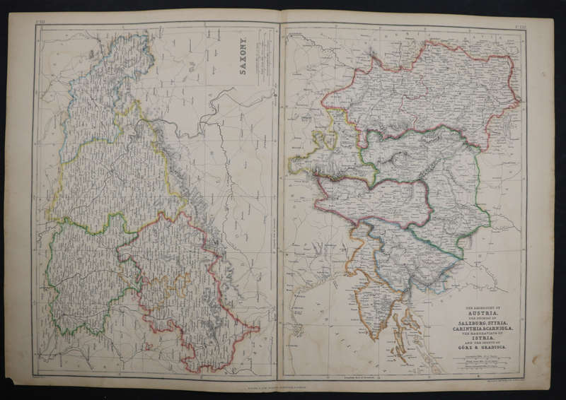 1859 Saxony and The Archduchy of Austria. The Duchies of Salzburg, Styria, Carinthia, Carniola. The