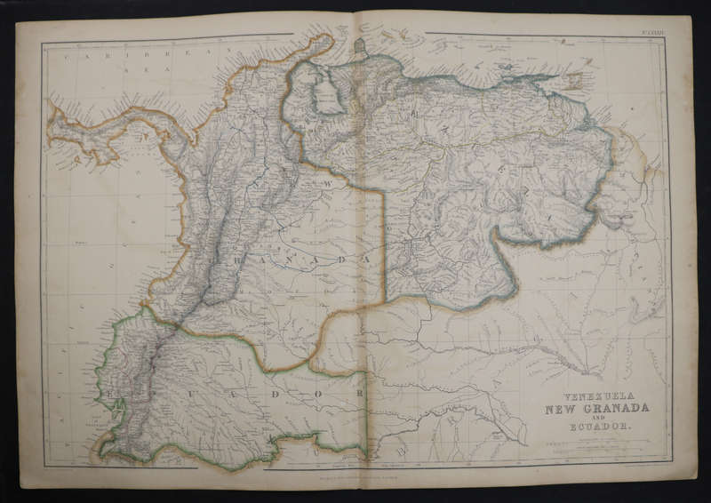 1859 Venezuela, New Granada and Ecuador by J. W. Lowry