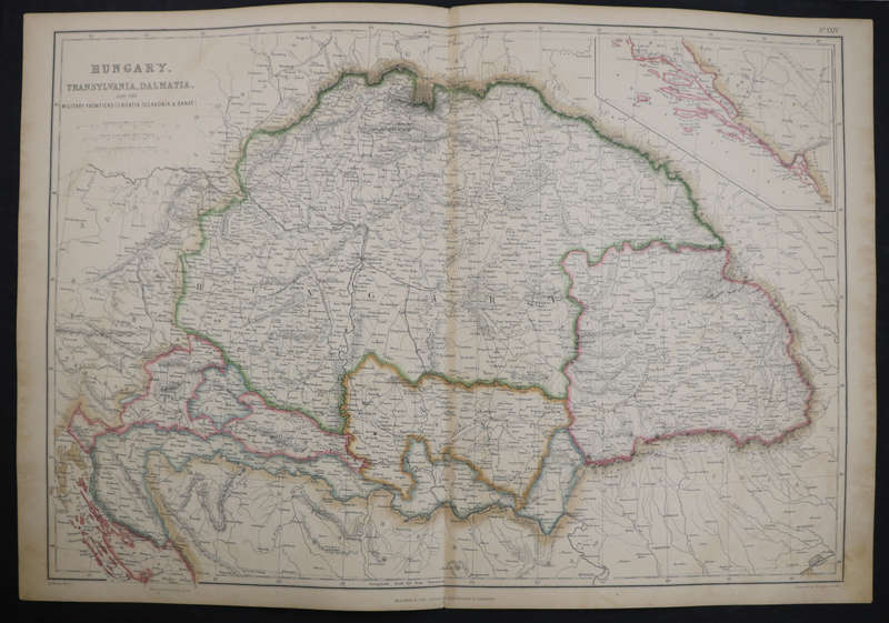 1859 Hungary, Transylvania, Dalmatia And The Military Frontiers (Croatia, Sclavonia And Banat) by J.
