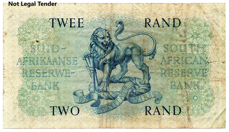 1962 South Africa Type 4 G Rissik First Issue R2, verticle fold lines