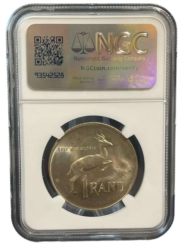 1966 South African R1 English MS 64 NGC