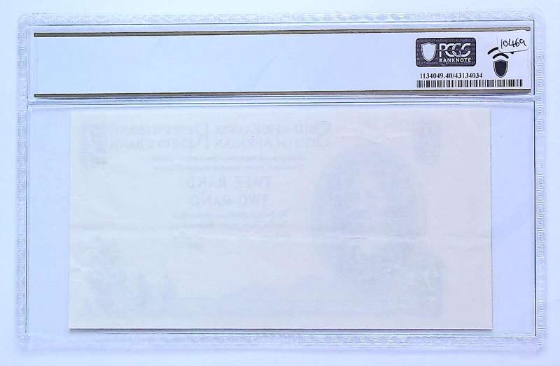 Scarce 1961-65 South Africa 2 Rand Printers Proof Graded Xf 40 PPQ by PCGS