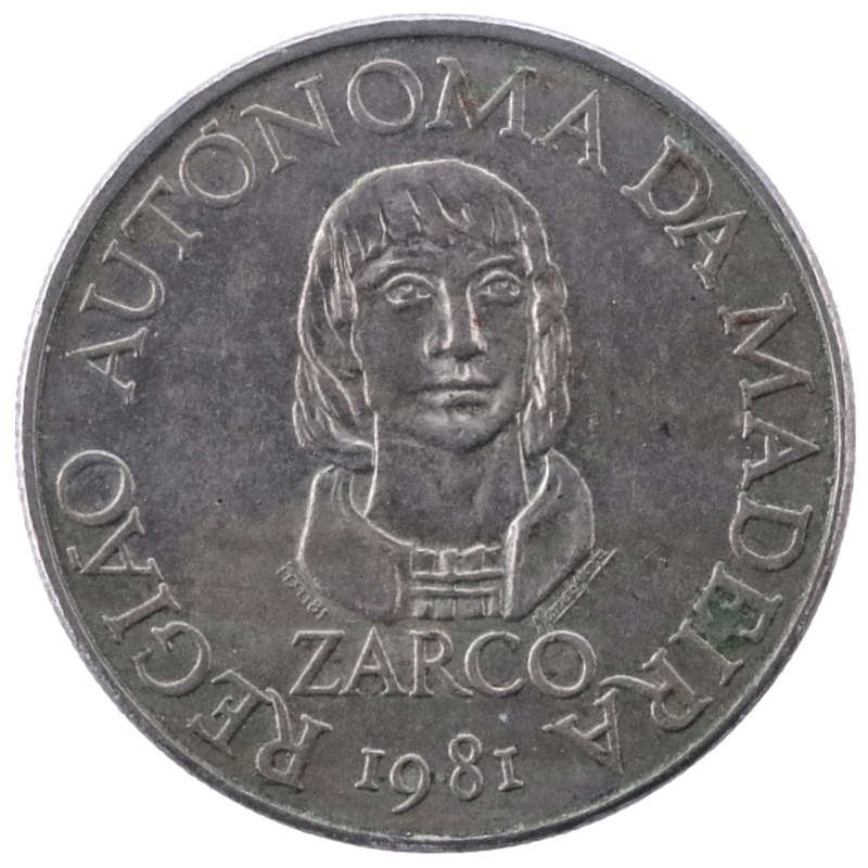 1981 Portugal 100 Escudos, Commemorative issue Autonomy of Madeira - João Zarco KM#5, 270K Minted
