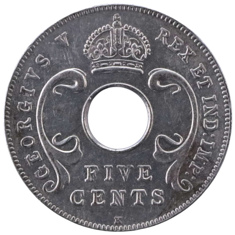 1914 East Africa and Uganda Protectorate 5 Cent KM#11