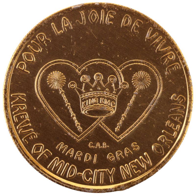 1981 United States Krewe Of Mid-City New Orleans Mardi Gras Language of Flowers Token