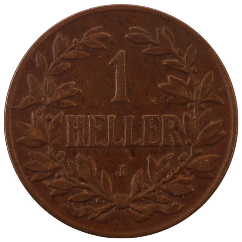 1907-J German East Africa 1 Heller KM#7