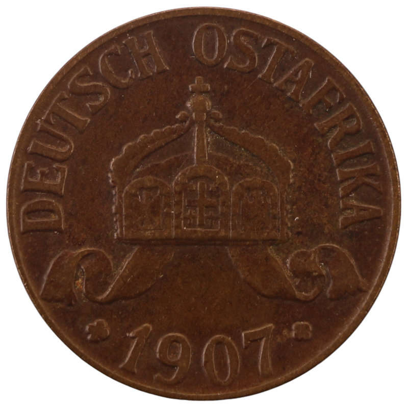 1907-J German East Africa 1 Heller KM#7