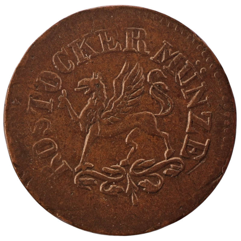 1864 City of Rostock (German states) 3 Pfennig