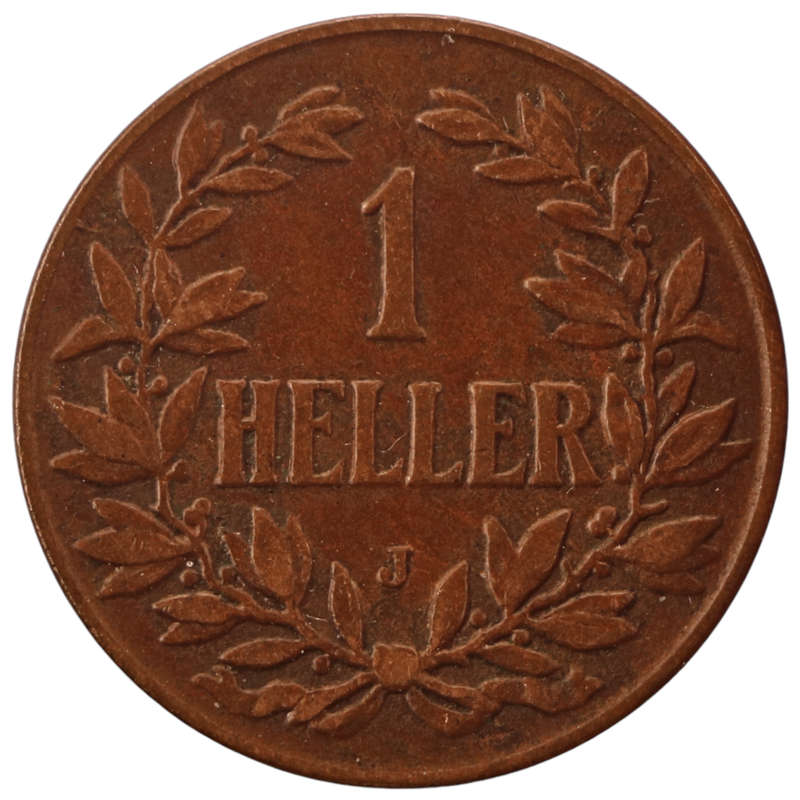 1907-J German East Africa 1 Heller KM#7