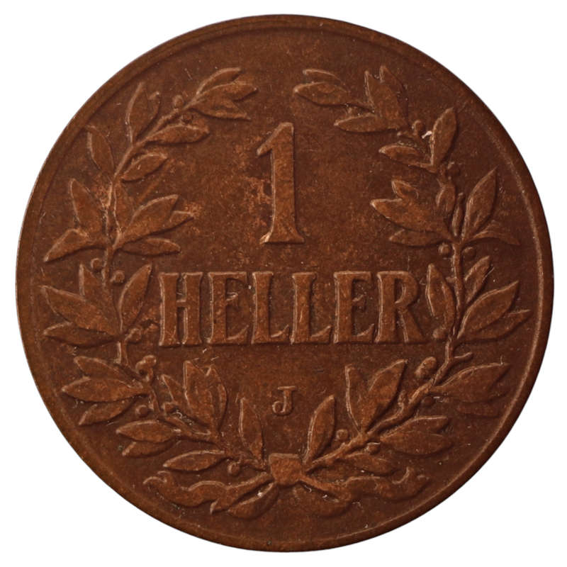 1907-J German East Africa 1 Heller KM#7