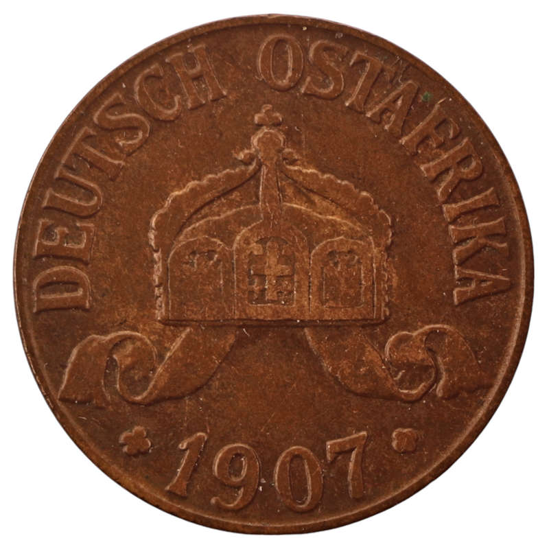 1907-J German East Africa 1 Heller KM#7