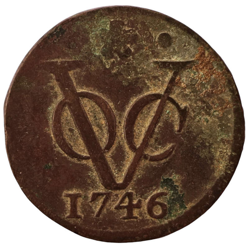 1746 Netherlands East Indies VOC 1 Duit Zeeland KM#152.2